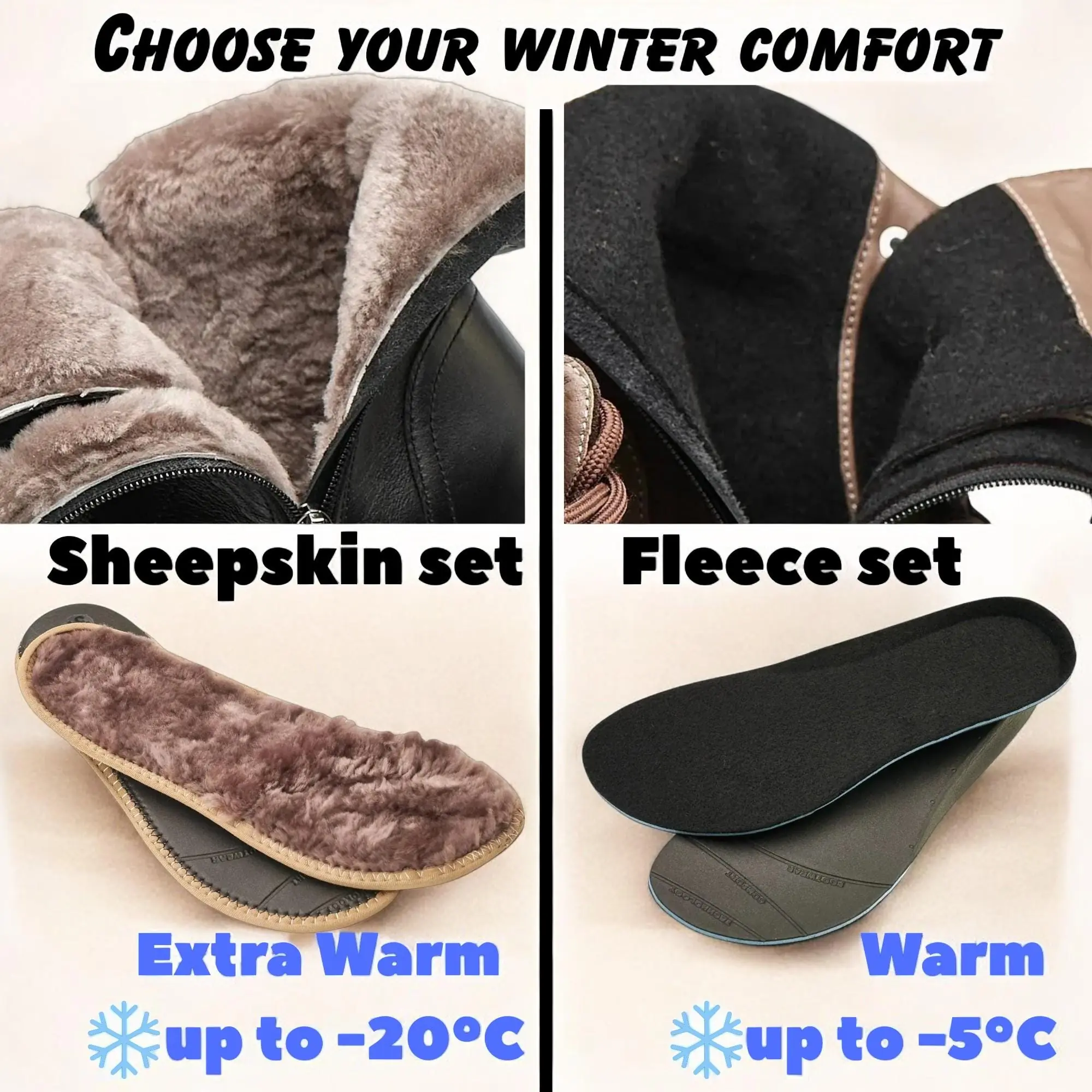 Barefoot Black Leather Boots For Women Wide Toe