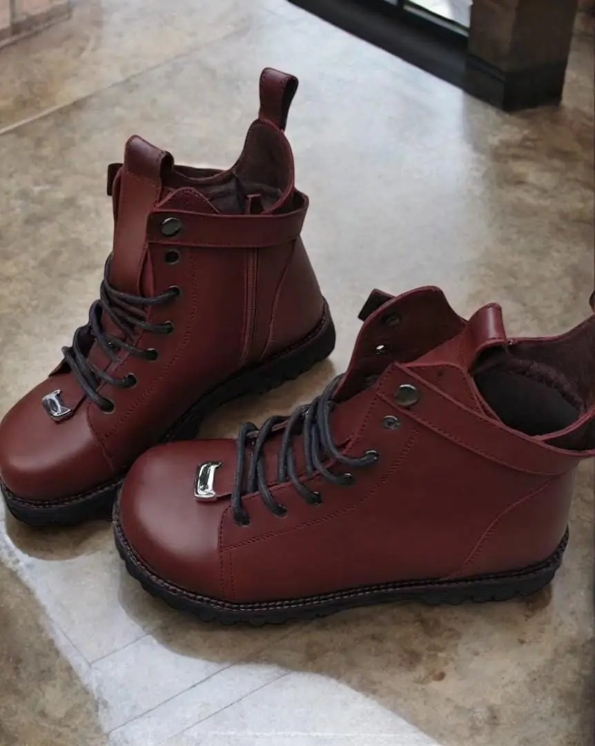 Custom Orthopedic Leather Boots For Women Anatomical Suede